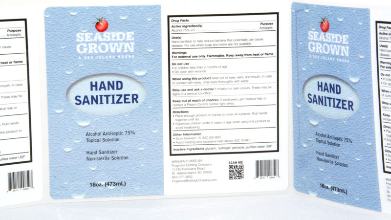 hand sanitizer label