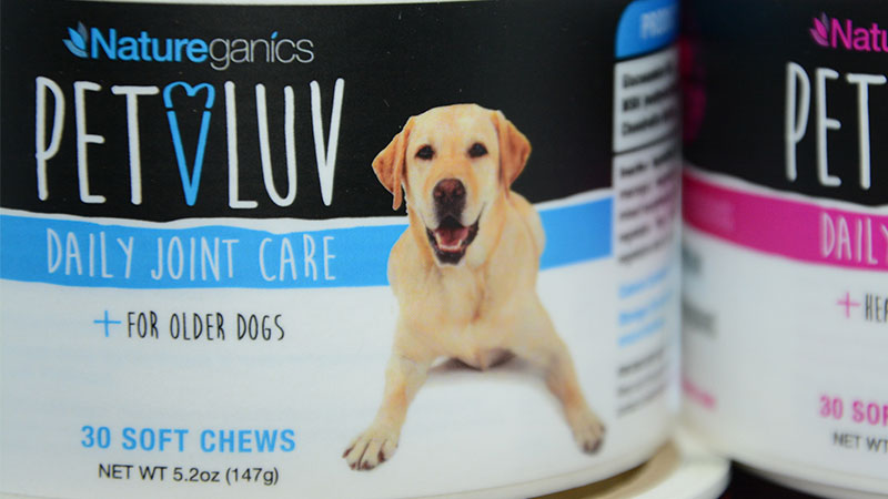 Pet product label examples