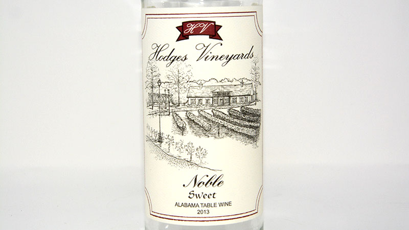 Textured white wine label